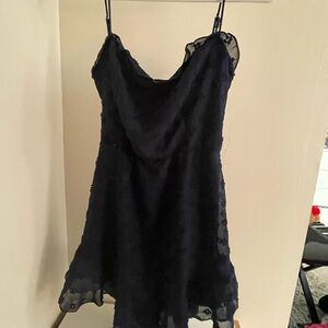 Lucy in the Sky Midnight Blue Lace Dress